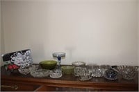 Glass decor and side dish lot