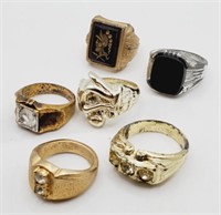 (N) Silvertone and Goldtone Costume Rings (sizes
