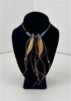 Plains Native American Indian Bear Tooth Necklace