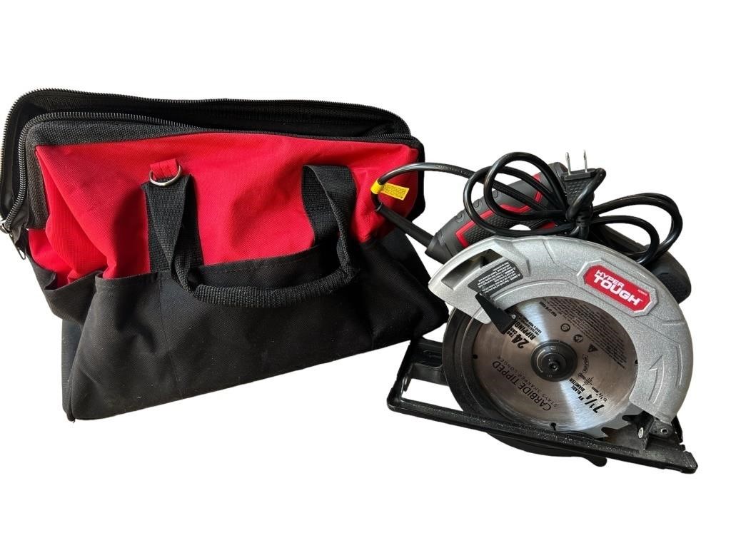 A Hyper Touch Corded Circular Saw In Carrying Bag