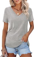 Beluring Womens Casual V Neck Tops Short/Long