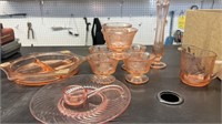 6 Federal glass normandie sherbet footed bowls,