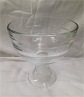 Large Glass Pedestal Bowl