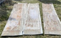 10 Sheets Corrugated Used Tin, 12 foot by 26