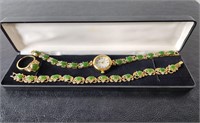 Jade Filigree Bracelet/ Watch Ring Set