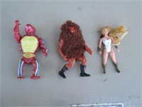 3 Vintage He-Man MOTU Action Figures