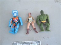 3 Vintage He-Man MOTU Action Figures