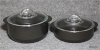 2pc Pampered Chef "RockCrok" Covered Dishes