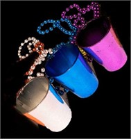 33" Shot Glass 36 Mardi Gras Beads - 3 colors