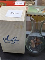 Smith Glass Pheasant Vase - 10"