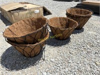 (5) 14”x7” Lotus Hanging Baskets warehouse