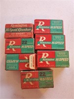 VARIOUS VINTAGE SHORT AND LONG .22 AMMO