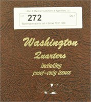 Washington quarter set in binder 1932-1964