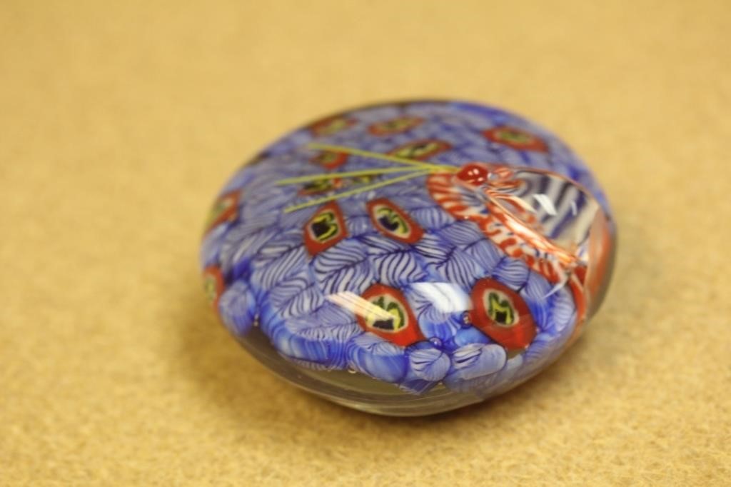 Art Glass Phoenix Paperweight