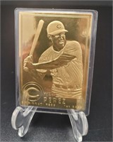 1996 Tony Perez 22kt Gold baseball card