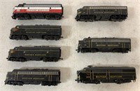 7 HO Train Engines Atlas, Stewart, Kato, others