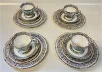 DESIRABLE 1940 ROYAL ALBERT SILVER BIRCH LUNCHEON