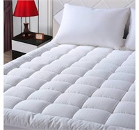 EASELAND Queen Size Mattress Pad Pillow Cover