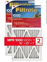 Filtrete 16x25x1 AC Furnace Air Filter, MERV 11,