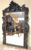 Finely Carved French Normandy Oak Mirror.