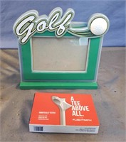 Golf picture frame and a Flightpath robotically