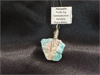 Amazonite Stone Pendant Necklace