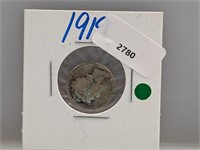 1919 90% Silver Mercury Dime