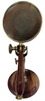 Vintage Magnifying Glass on Wood Stand