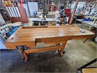 Wooden Work Bench made by Mr. Downton