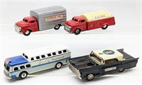 (4) Vintage Japan Tin Vehicles