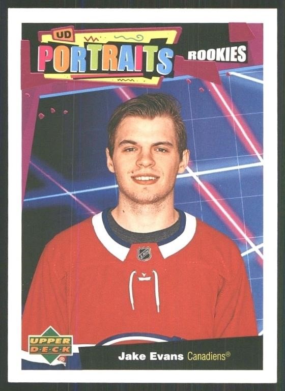 Insert RC Jake Evans Montreal Canadiens