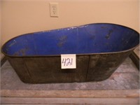 Early Child's Tin Bathtub (36")