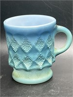 Vintage Fire King Blue Kimberly Mug