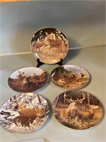 5 Danbury Mint Pride of the Wilderness Deer Plates