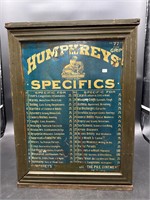 HUMPHREYS' SPECIFIC MEDICINE DISPLAY CABINET