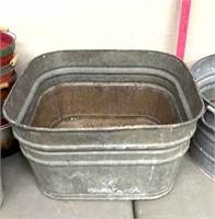 Galvanized steel tub