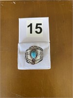Men's Turquoise Ring Sz9 U230