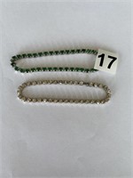 2 Crystal Ankle Bracelets U230