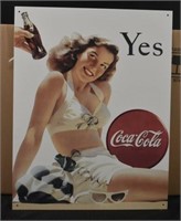Yes Coca-Cola Tin Sign