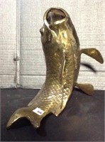 Awesome brass koi fish vase