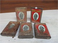 5 Vintage Prince Albert Cans (no bar code) - Rusty