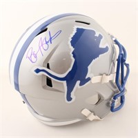 Autographed Barry Sanders Lions Helmet