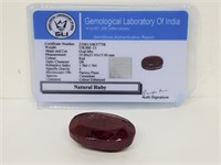138ct Large Natural Ruby Gemstone GLI Certified