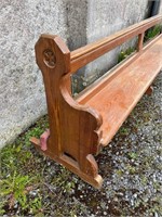 Fine Antique Pitch Pine Pew (300 cm W x 100 cm h