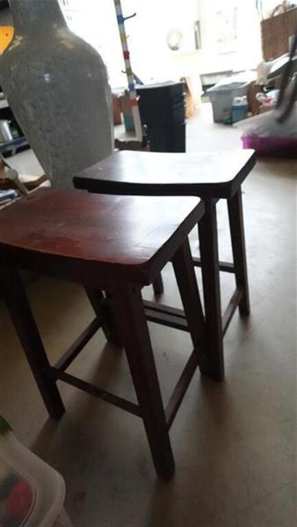 2 Wooden Stools