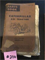 Parts Book Caterpiller 631 Tractor