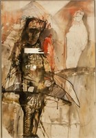 Marcel Janco Romanian/Israeli 1895-1984 Watercolor