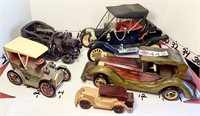 Vintage Cars, Metal, Wood, Glass