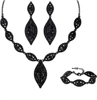 New, Flyonce Wedding Jewelry Set Rhinestone