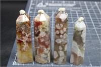 4, Flower Agate Towers, 6oz